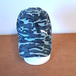 Puma camouflage embroidered logo adjustable green hat.